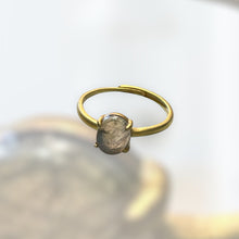 Ring with Ethiopian opal with prongs