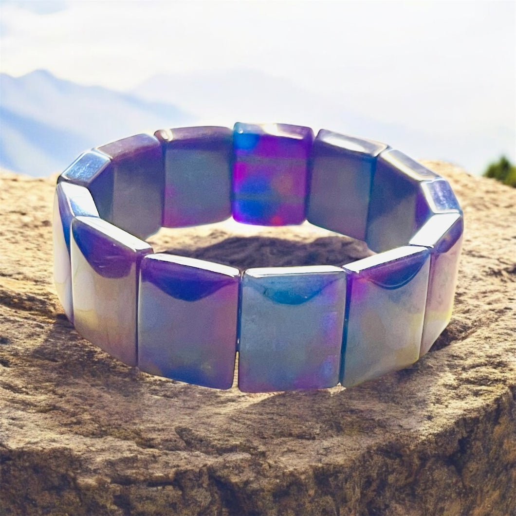 Bracelet with African purple Sugilate 19.6x6.5x15mm