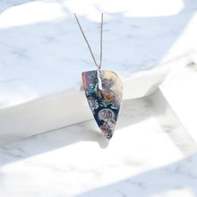 Pendant with dark chrysocolla black color