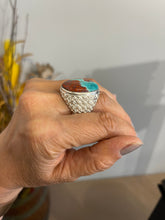 Ring with gem silica