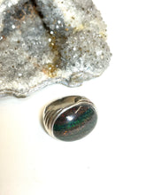 Ring with black opal matrix
