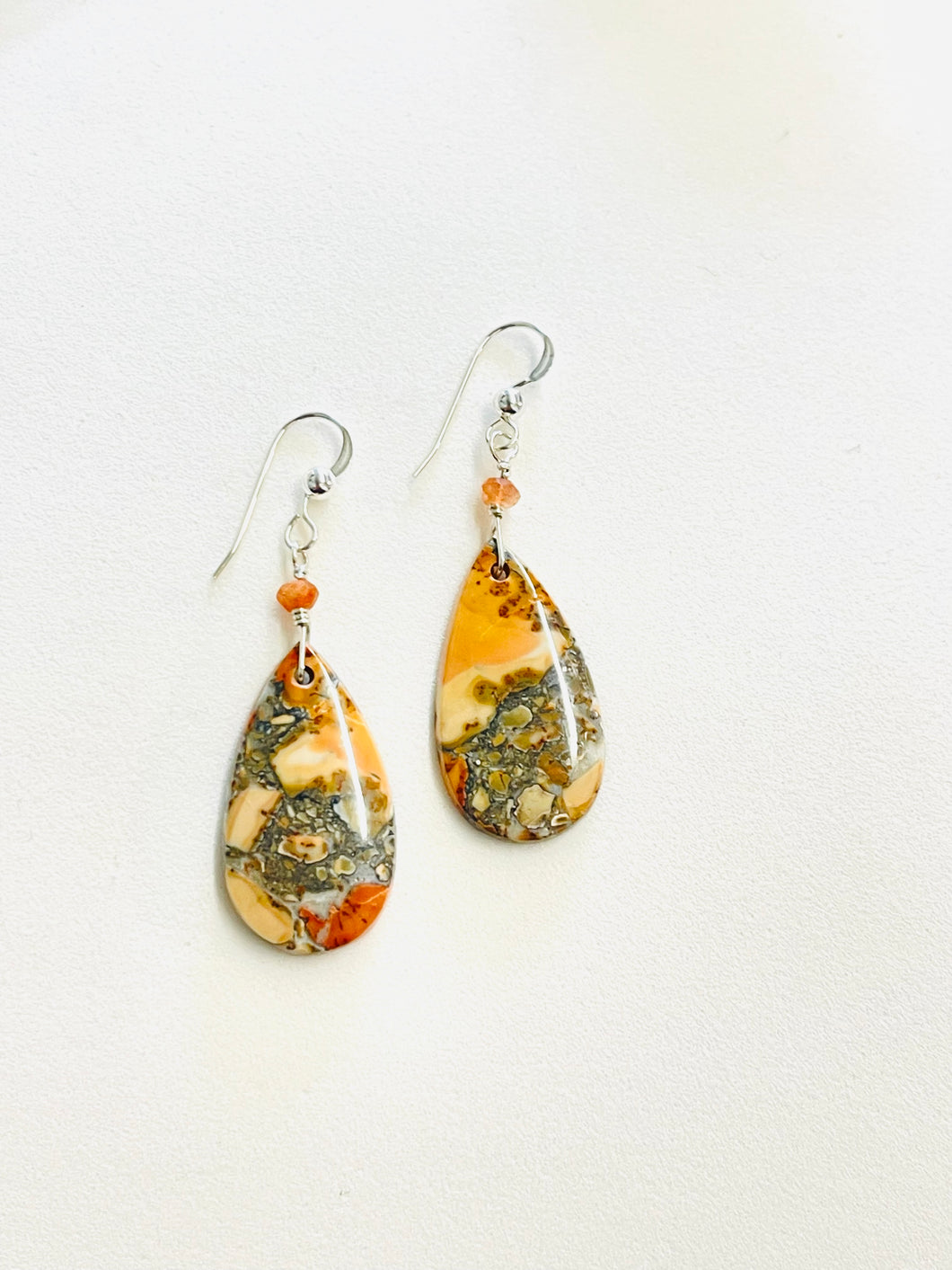 Earrings with Maligano jasper