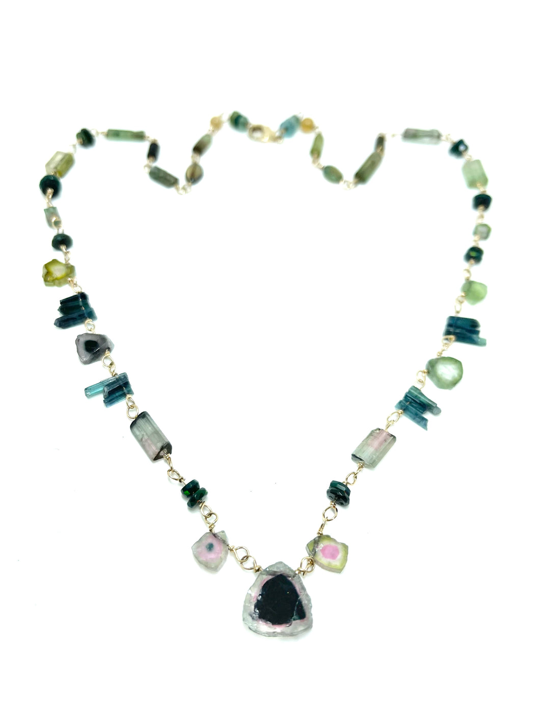 Necklace with Watermelon Tourmaline