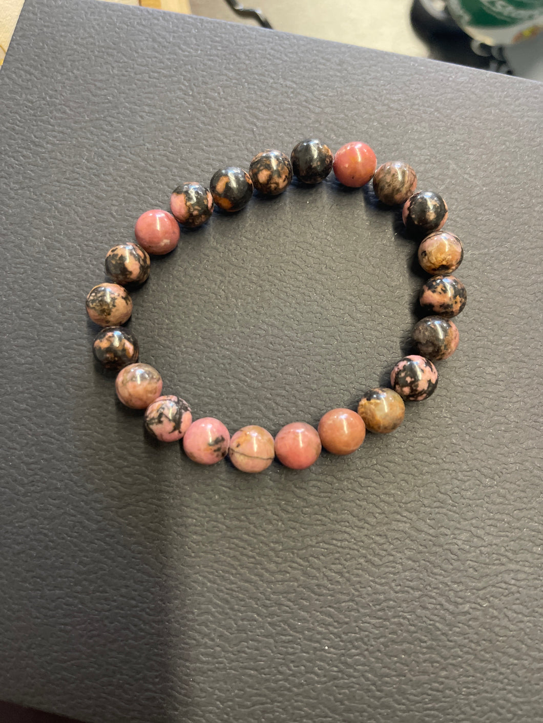 Bracelet with rhodonite