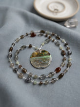 Necklace with multiple colors opalized wood
