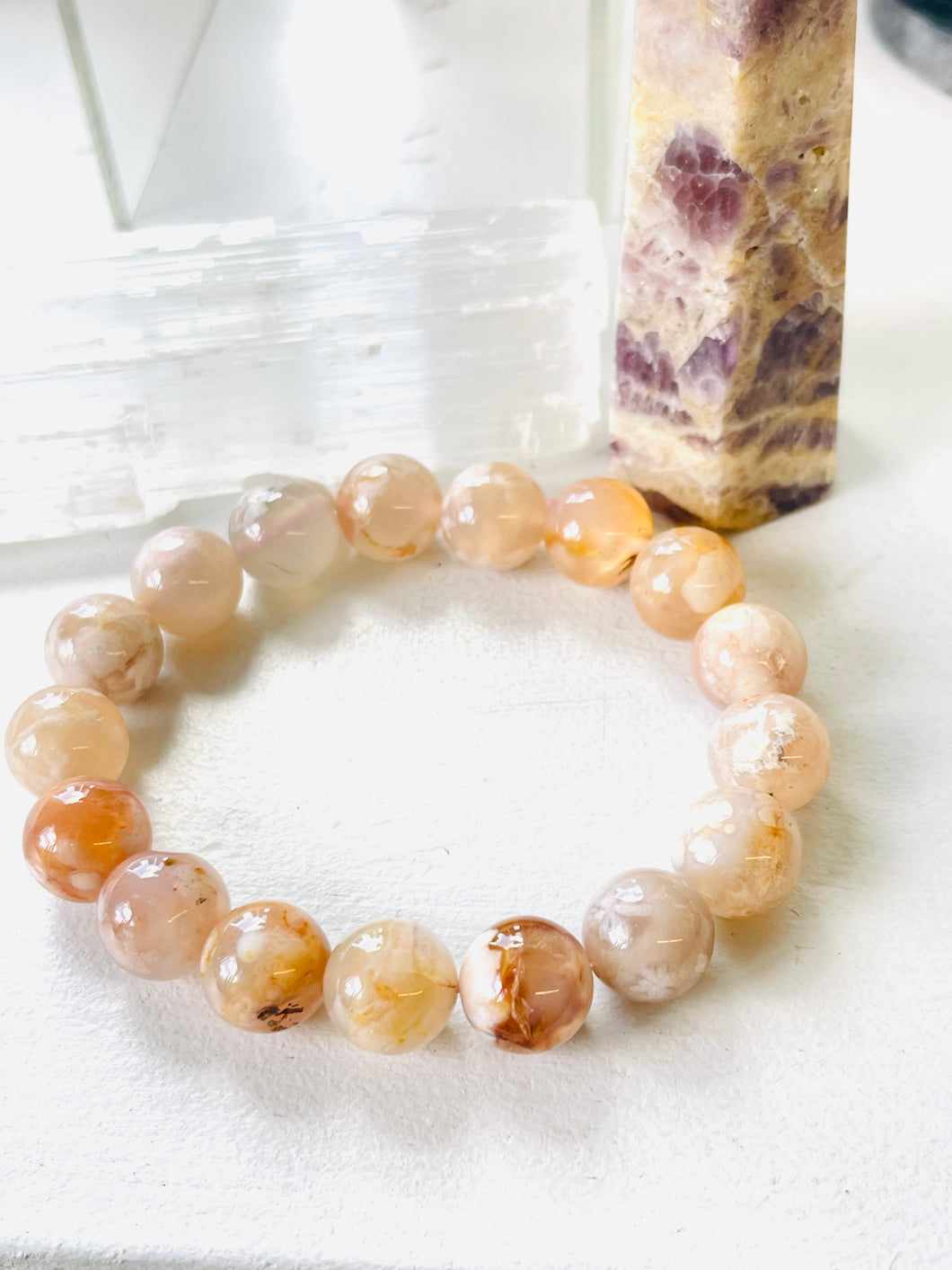 Bracelet with blossom Agate