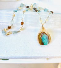 Necklace with multiple colors of Opal wood