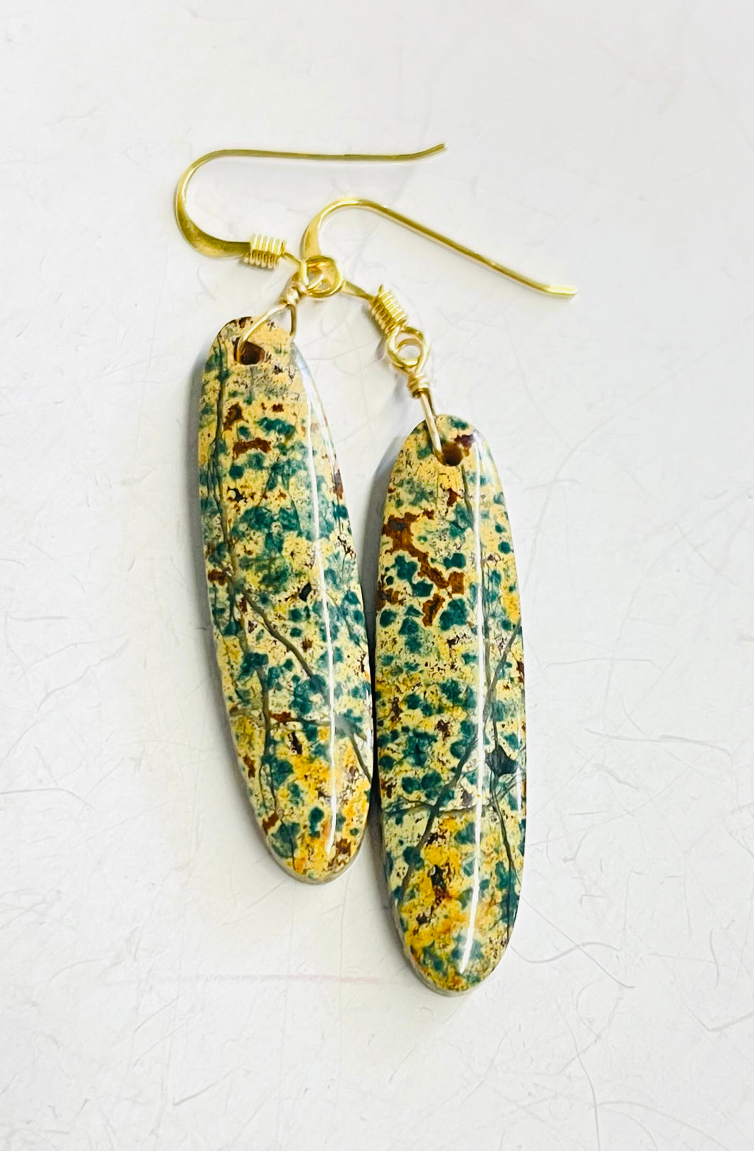 Earrings with ocean Jasper