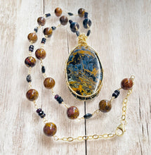 Necklace with African Blue Pietersite