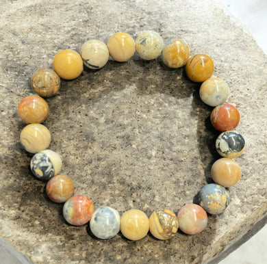 Bracelet with maligano jasper beads