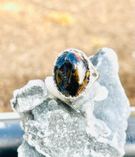 Ring with African dark Pietersite