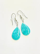 Earrings with gem silica