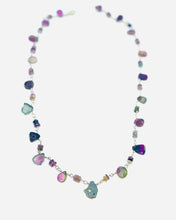 Necklace with various tourmaline beads