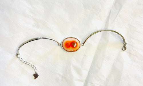 Bracelet cuff style with carnelian eye