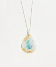 Pendant with natural opalized petrified wood
