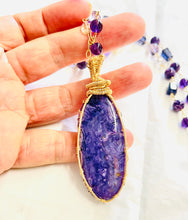 Necklace with Charoite beads