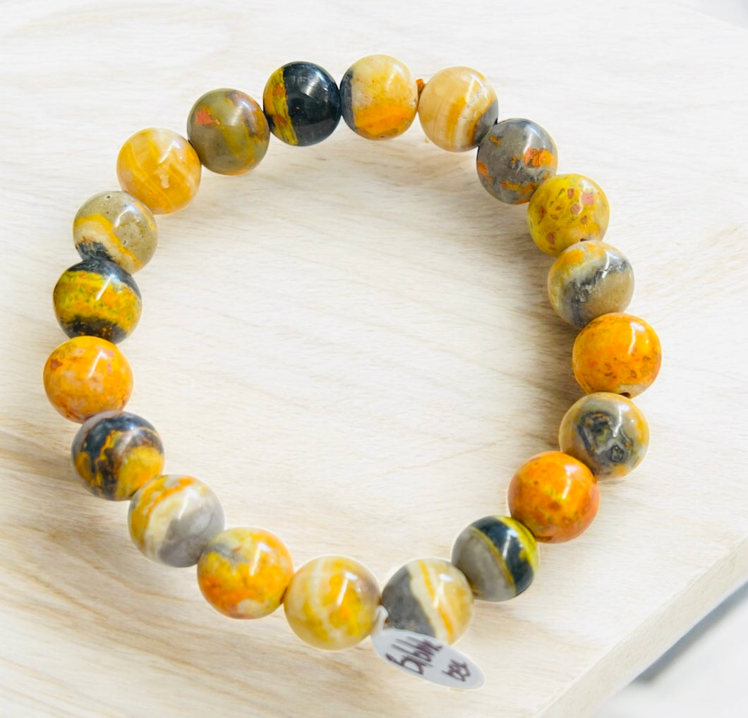 Bracelet with bubble bee beads
