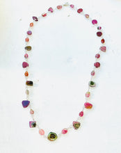 Necklace with Afghan watermelon Tourmaline