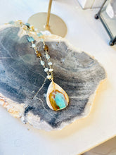 Necklace with multiple colors of Opal wood