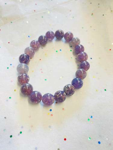 Bracelet with grape agate