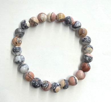 Bracelet with maligano jasper beads