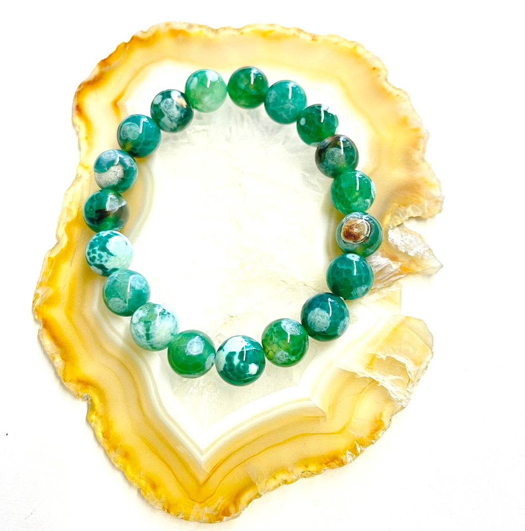 Bracelet with super 7 green