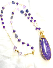 Necklace with Charoite beads