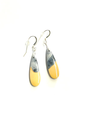 Earrings with dark Maligano jasper