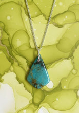 Pendant with gem chrysocolla
