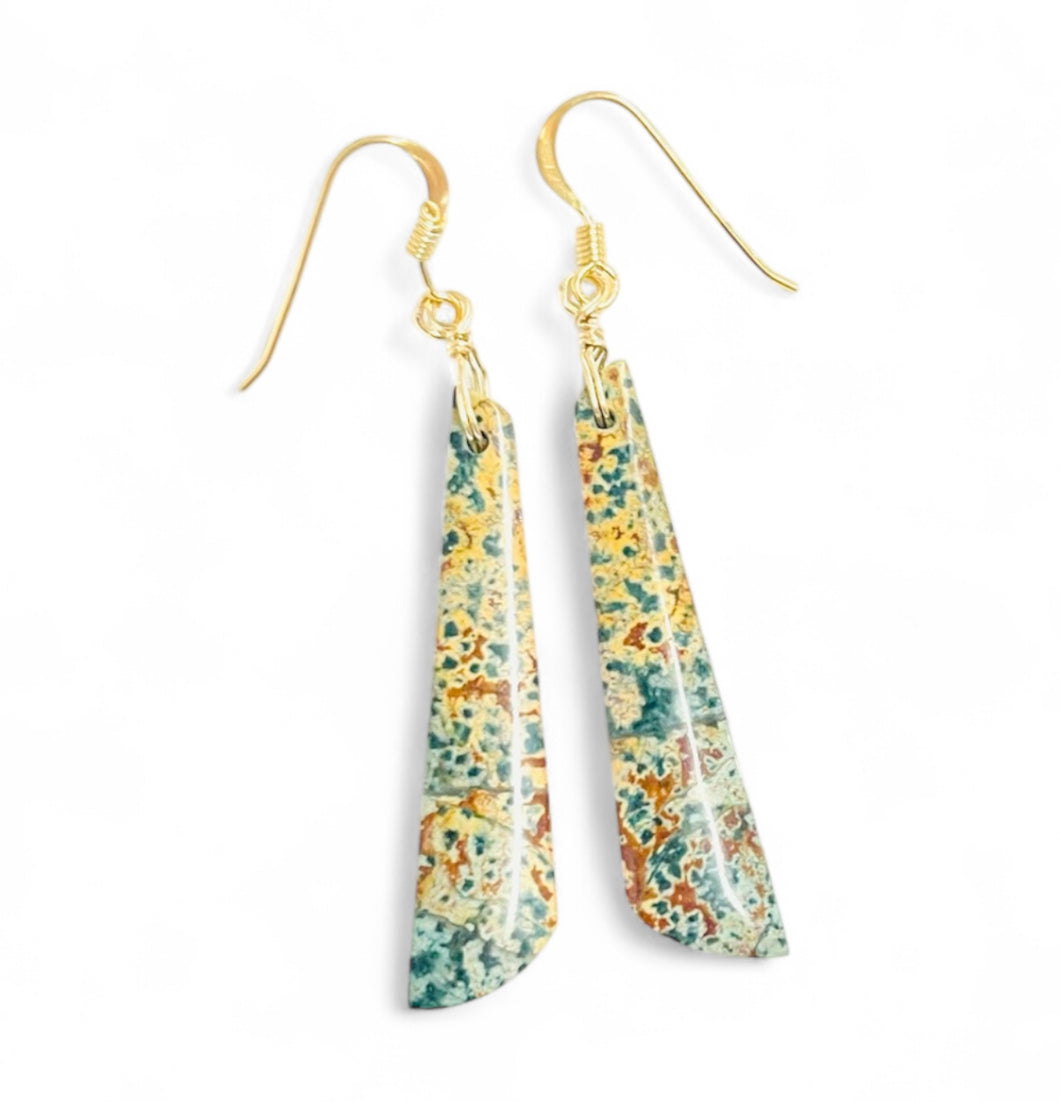 Earrings with ocean Jasper