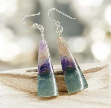 Earrings with Amethyst and grape Agate