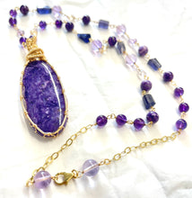 Necklace with Charoite beads