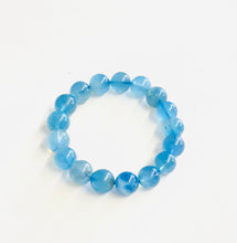 Bracelet with natural blue Aquamarine beads