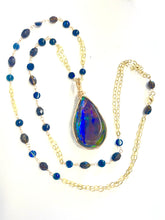 Necklaces with purple Ammolite