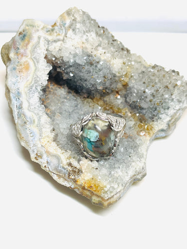 Ring with chrysocolla copper