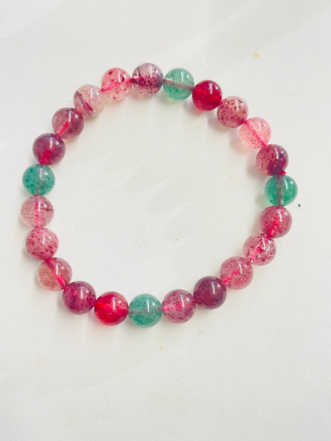 Bracelet with colorful rutilated quartz
