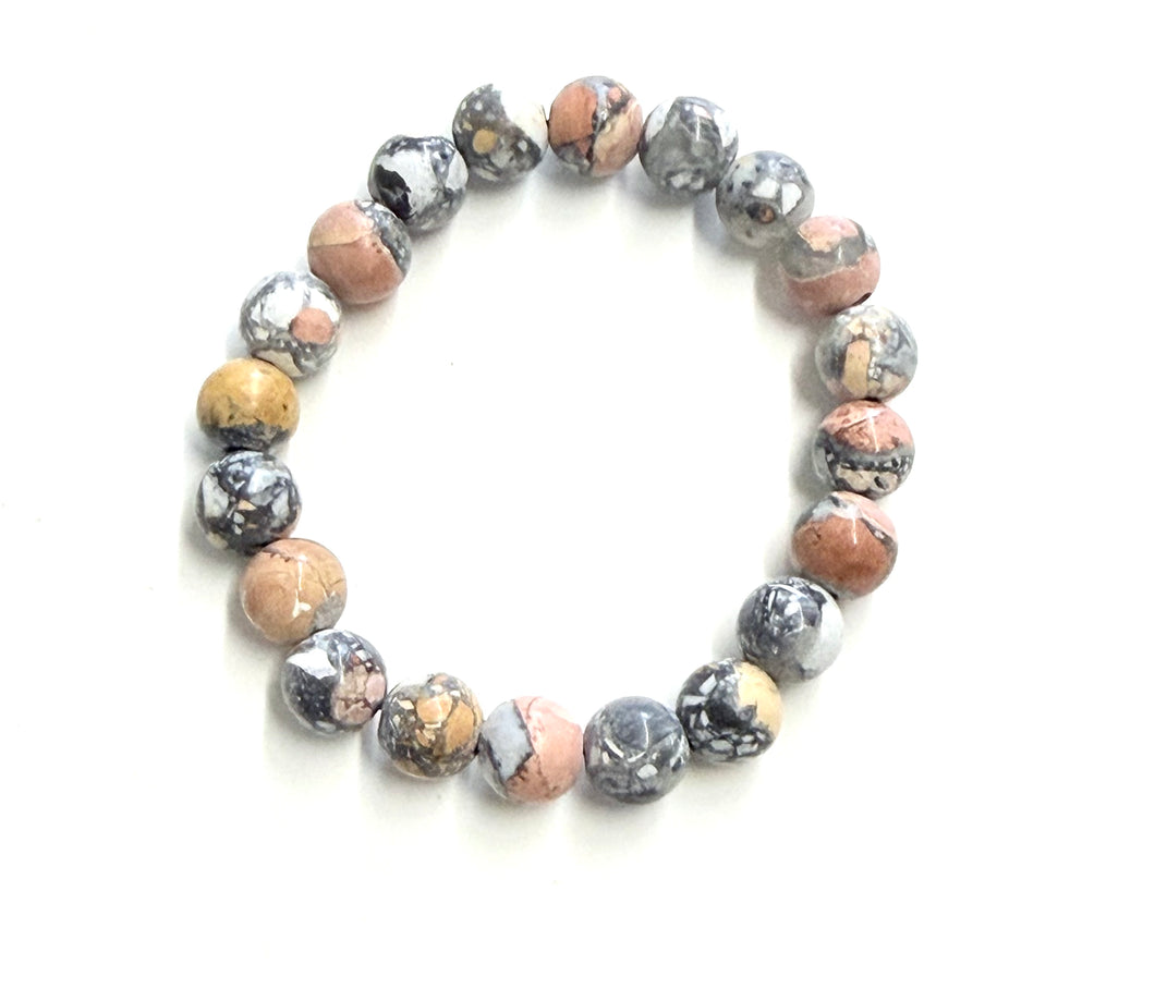 Bracelet with maligano jasper beads