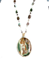 Necklace -The Ancient Grove – 98ct Petrified Agatized Opalized Wood with Copper
