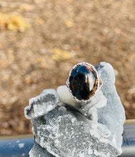 Ring with African dark Pietersite