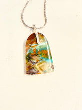 Pendant with Crystal opalized wood