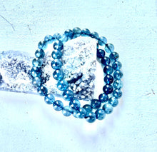 Bracelet with devil blue Aquamarine beads