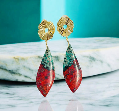 Earrings with Sonora Agate