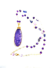 Necklace with Charoite beads