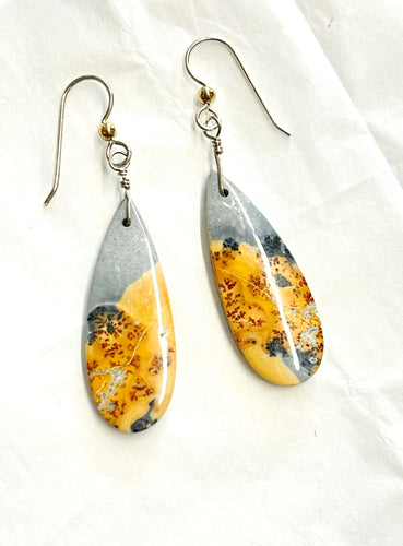 Earrings with beautiful Maligano jasper