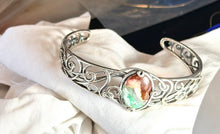 Bracelet cuff style with petrified opalized wood