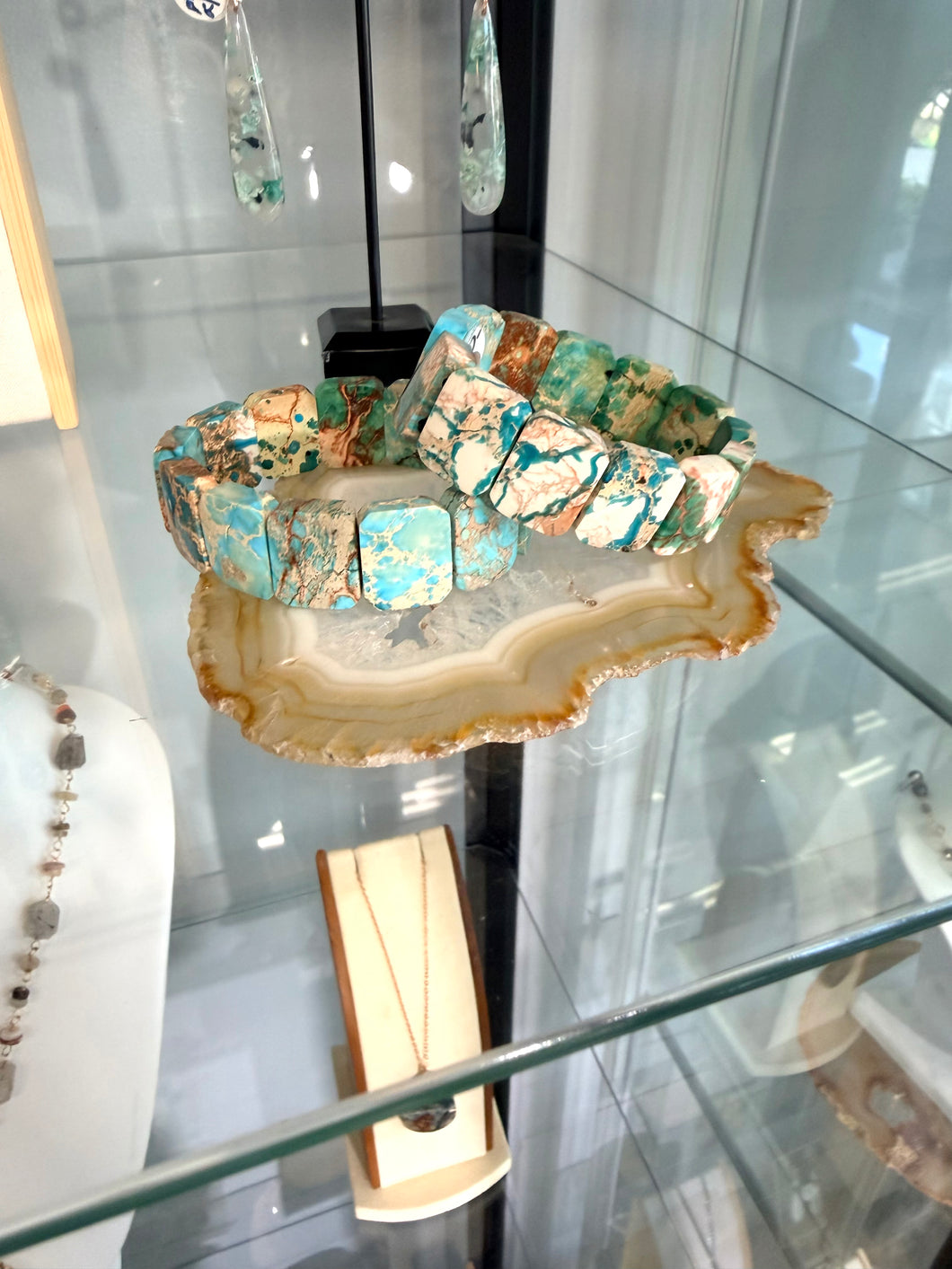 Bracelet with sea sediment jasper