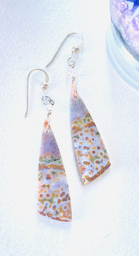 Earrings with ocean Jasper