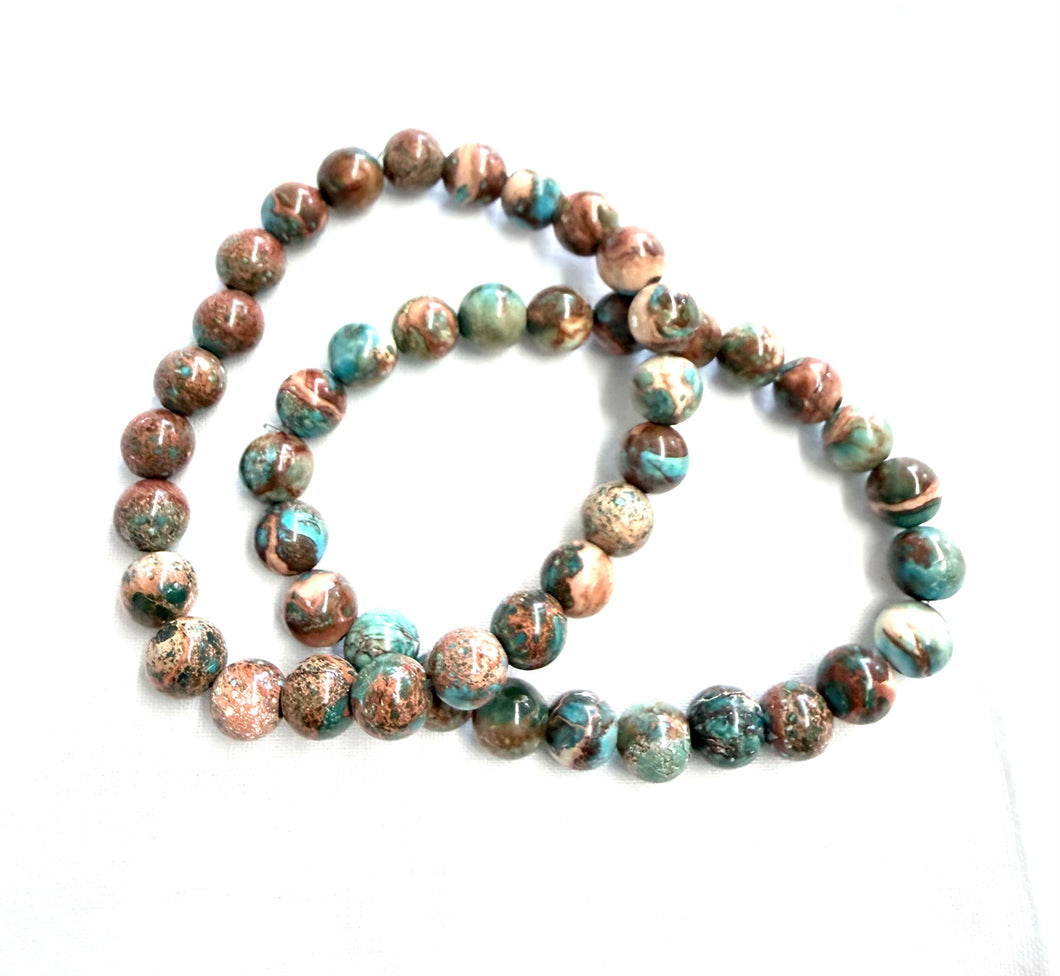 Bracelet with sea sediment jasper