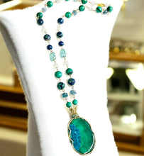 Necklace with Malachite and azurite