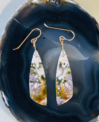 Earrings with ocean Jasper